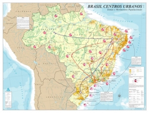 MAPA BRASIL CENTROS URBANOS