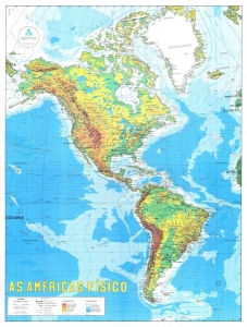 MAPA AS AMÉRICAS FÍSICO