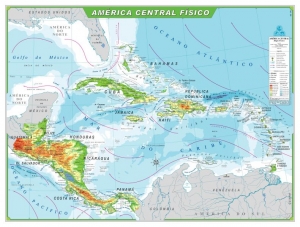 MAPA AMÉRICA CENTRAL FÍSICO