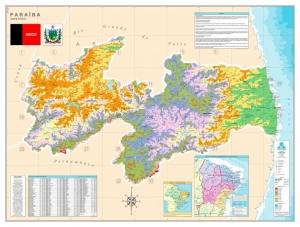 MAPA DO ESTADO DA PARAÍBA FÍSICO