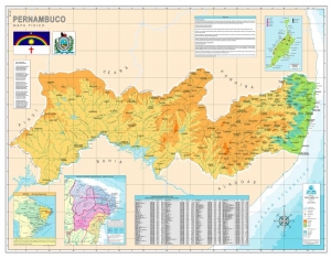 MAPA DO ESTADO DE PERNAMBUCO FÍSICO