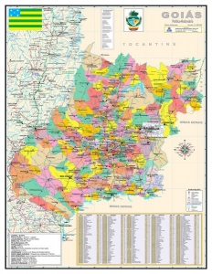 MAPA DO ESTADO DE GOIÁS POLÍTICO