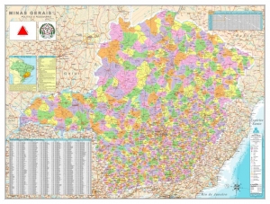 MAPA DO ESTADO DE MINAS GERAIS POLÍTICO