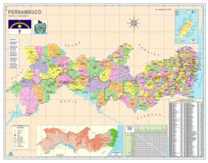 MAPA DO ESTADO DE PERNAMBUCO POLÍTICO