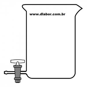 Becker De 1000ml Com Torneira De Teflon